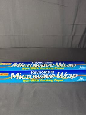 Vtg Reynolds Microwave Wrap Nonstick Cooking Paper 1990 25 Sq.ft. Sealed